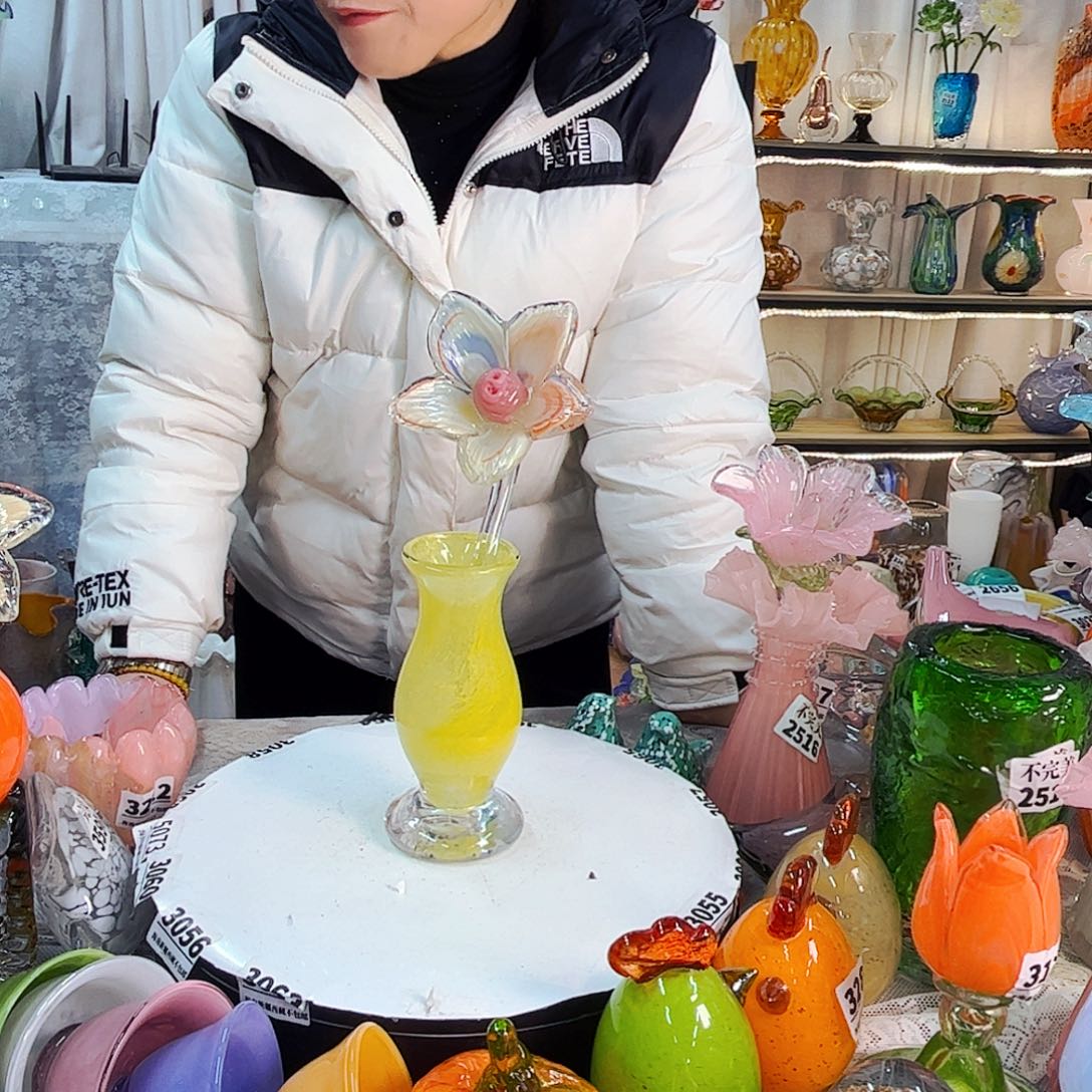 1花1瓶家悦美居琉璃摆件