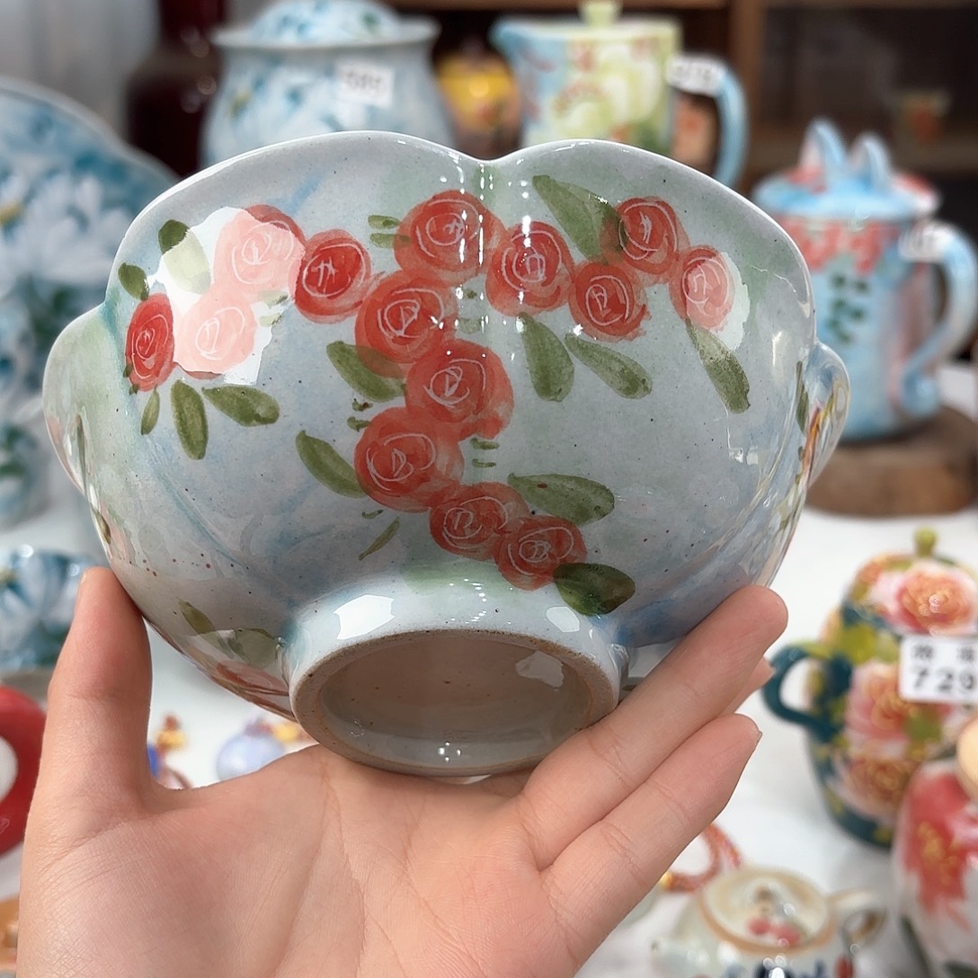 景德镇手绘高温釉下彩陶瓷茶具