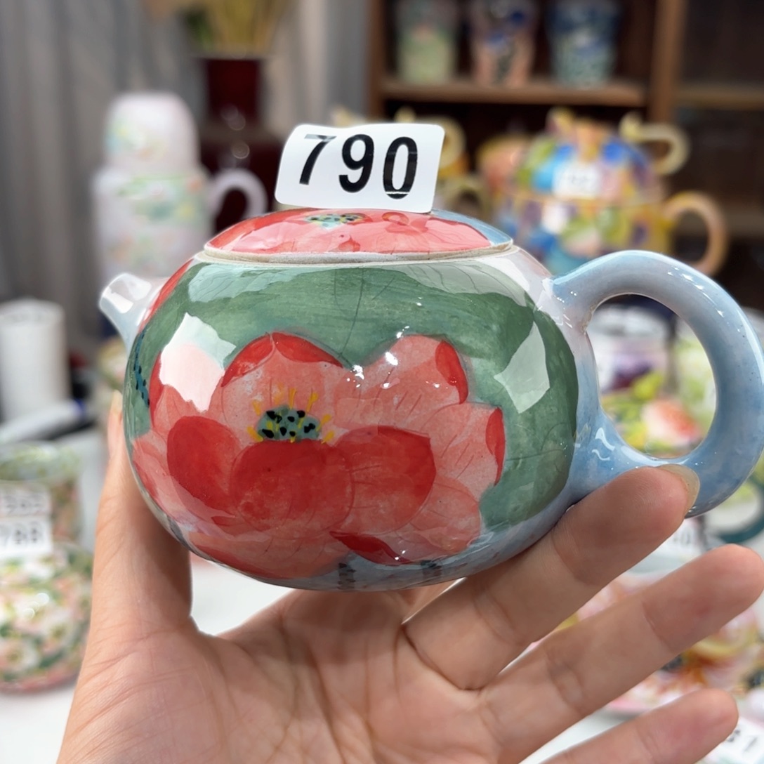 景德镇手绘高温釉下彩陶瓷茶具