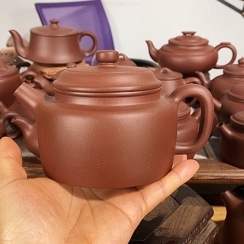 紫砂茶壶宜兴紫砂壶原矿紫泥德钟约350毫升