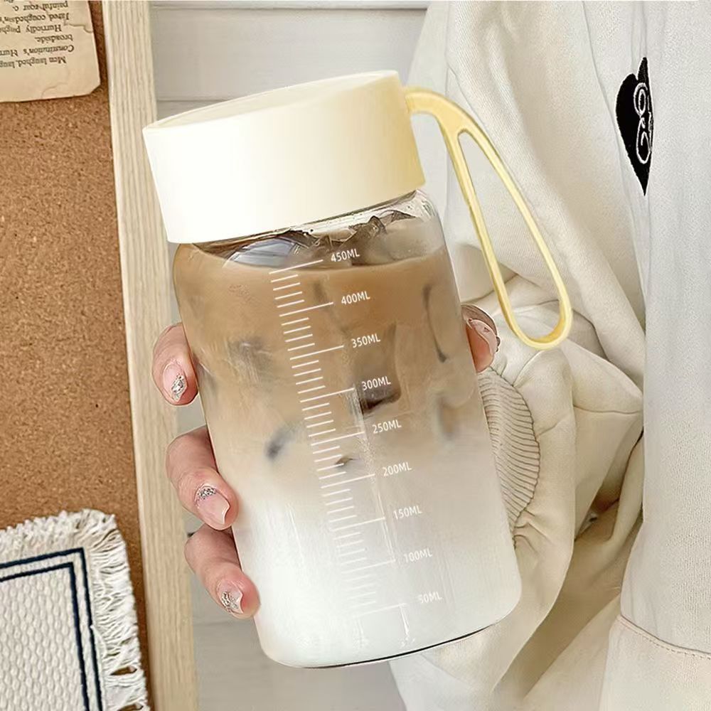 耐高温玻璃杯女生牛奶高颜值咖啡杯早餐水杯子刻度茶杯新款杯子