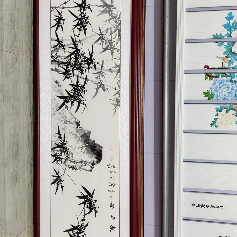 【闪购商品】国画北***儿书画作品带框165×50