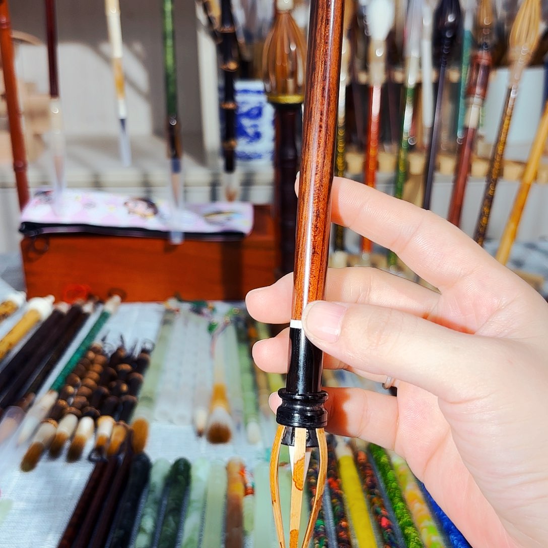 27-红酸枝仿唐纯兼毫出锋3.2口径0.8