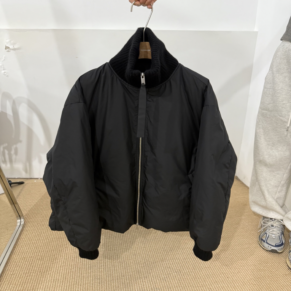 【蜜糖家】螺纹翻立领云柔感白鹅绒时尚简约短款冬季保暖女