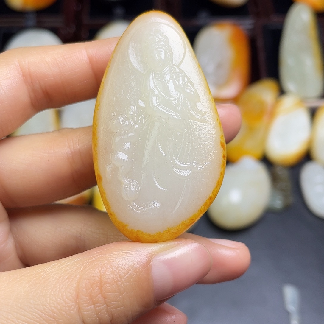 和田玉未镶嵌挂件