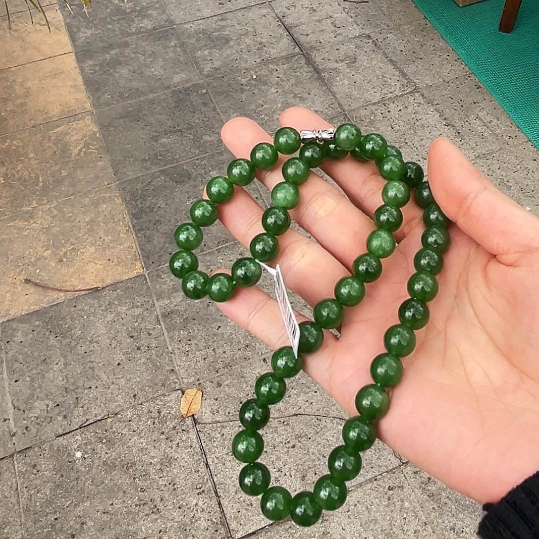 和田玉（碧玉）项链未镶嵌