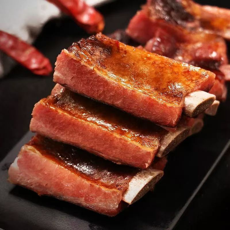 云贵川正宗农家腊排骨农家百枝烟熏腊排骨特产1斤装前排