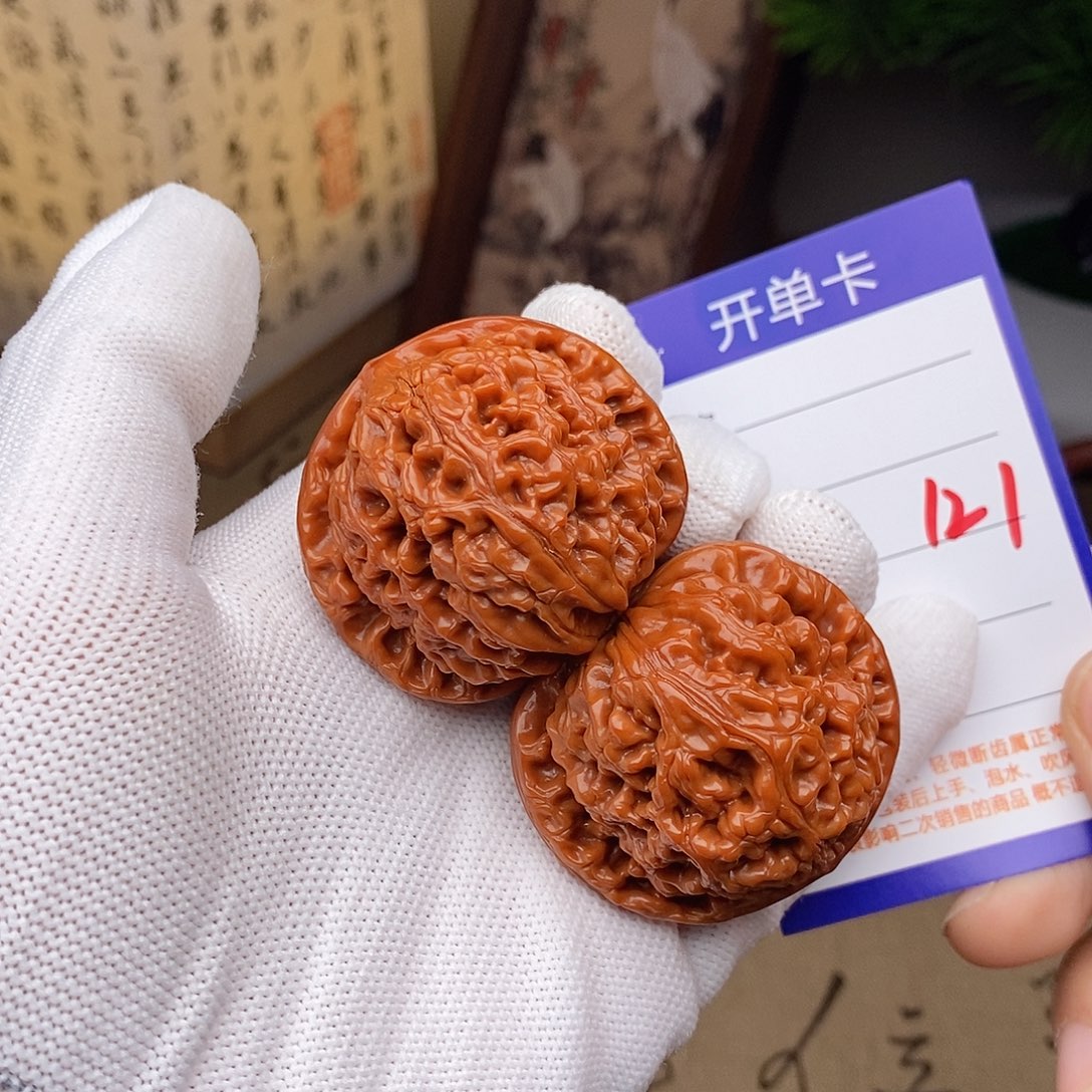 黙***听文玩核桃把件44水龙纹121