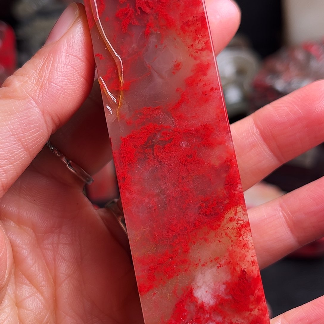 巴林石印石鸡血石方章