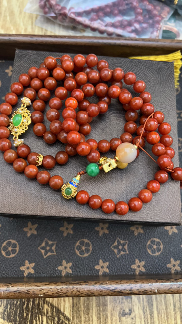 【珠宝集结号】548号天然南红项链8m-天然珠宝发货多样性