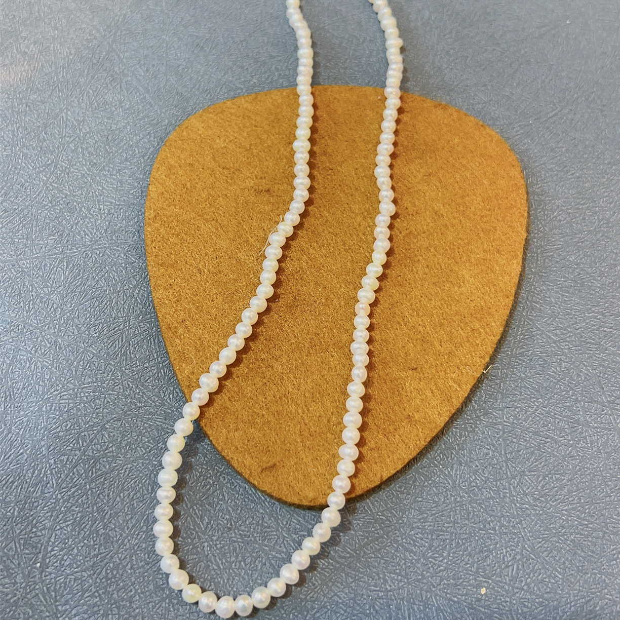 链子925银 珍珠项链细款，连接处银，长度 43cm