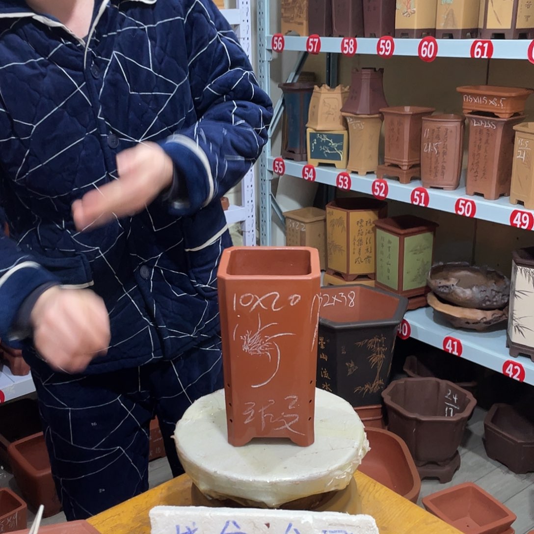 紫砂天心紫砂手工花盆