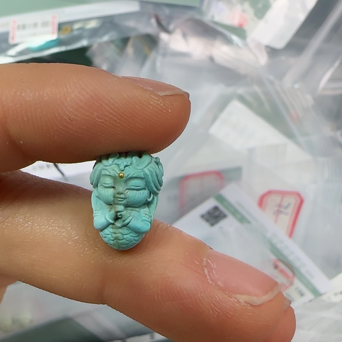 绿松石珠宝半成品未镶嵌