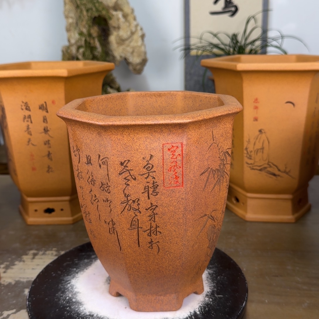 花盆紫砂紫砂花盆15-20