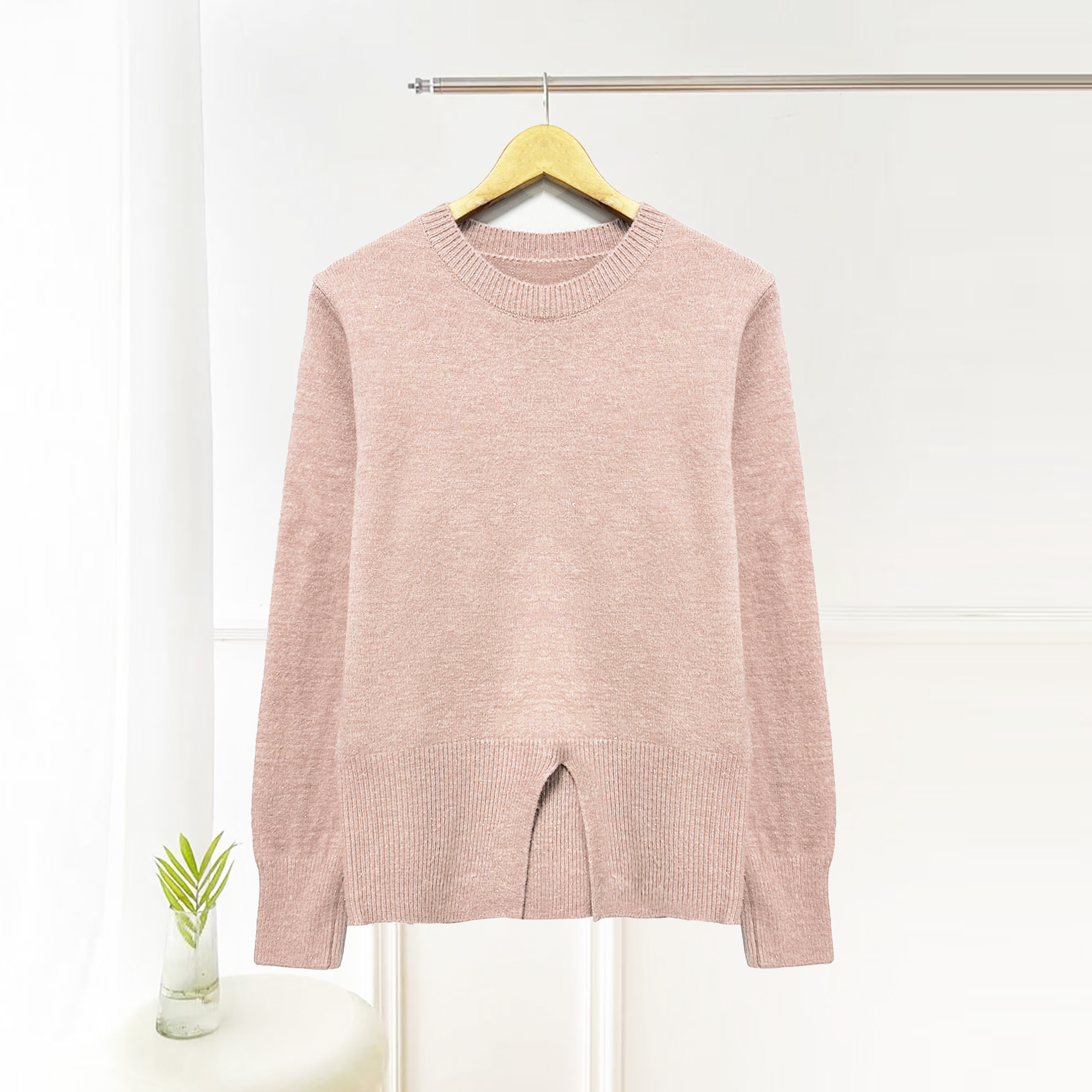 新品上新！时尚百搭圆领针织套头毛衣H314