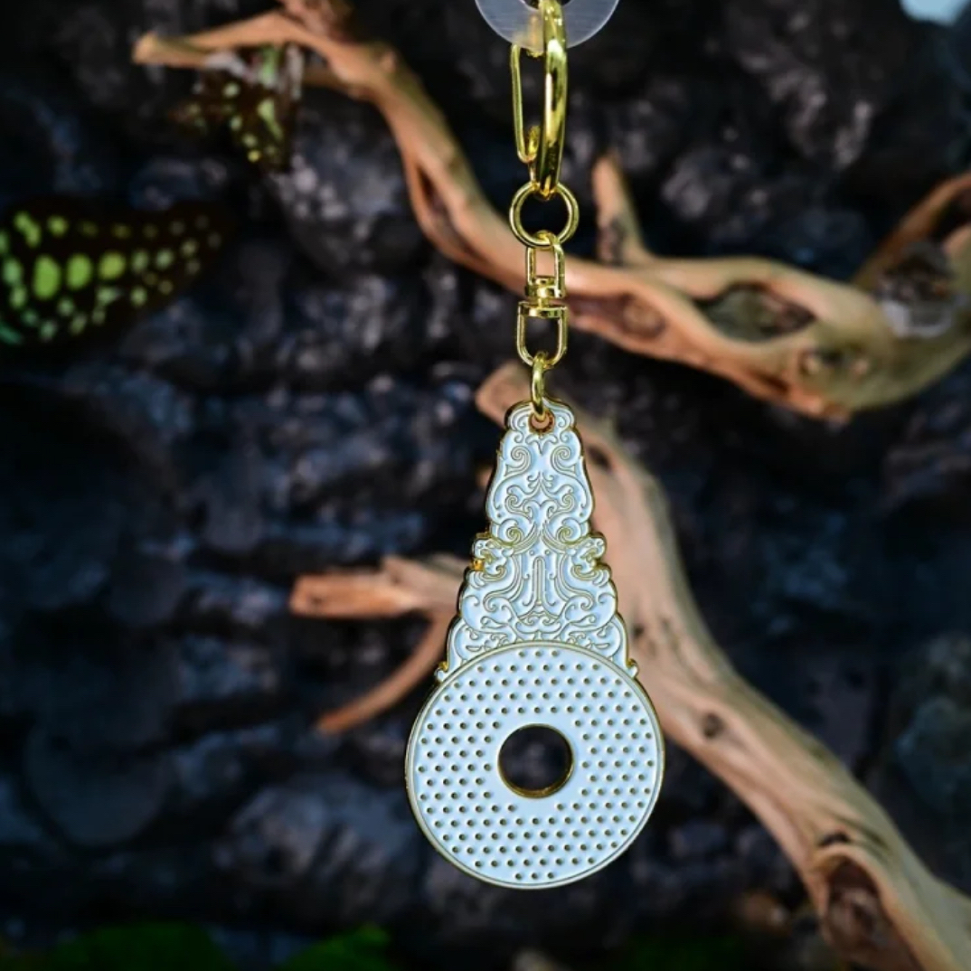 创意礼品双龙白玉璧包挂钥匙扣 河北博物院 文创