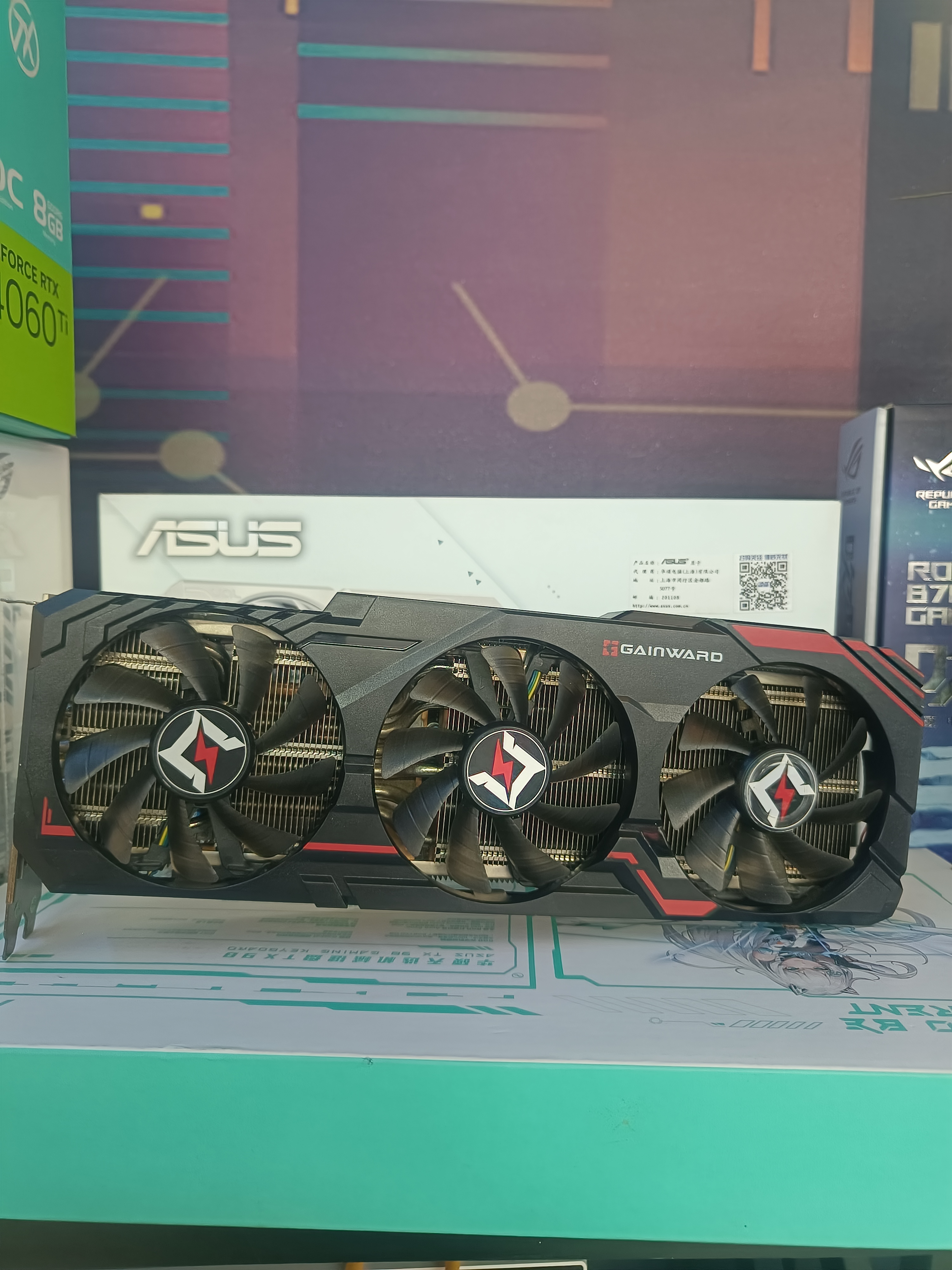 95新 GAINWARD/耕升 耕升显卡3070ti 3风扇 2个8项供电