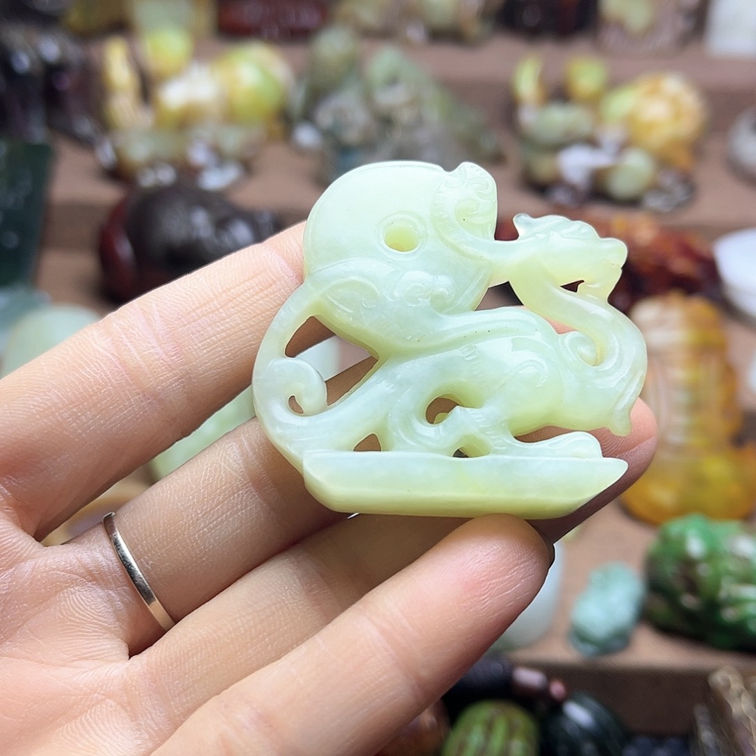 白玉菩提吊坠36。。