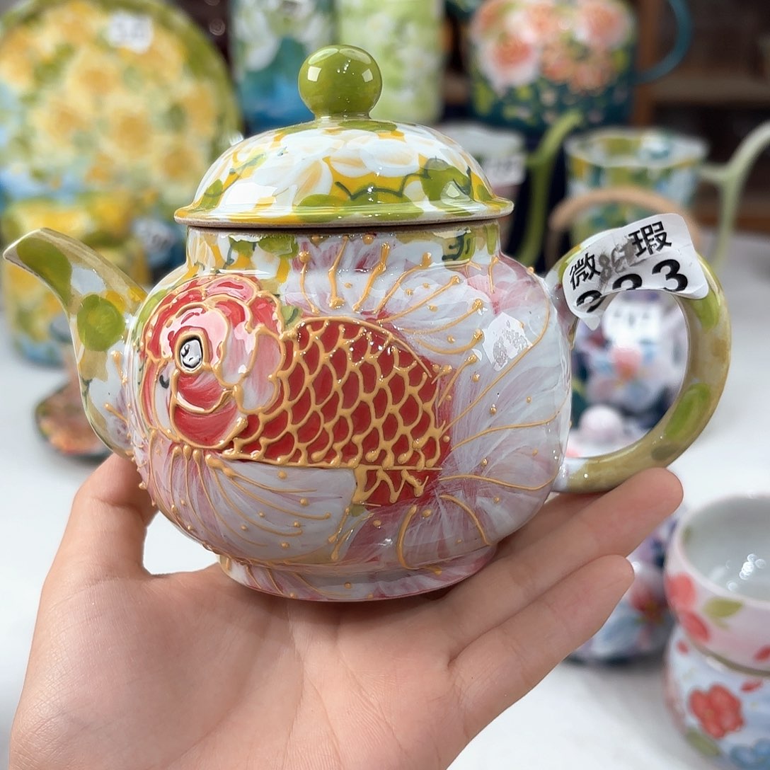 景德镇手绘高温釉下彩陶瓷茶具