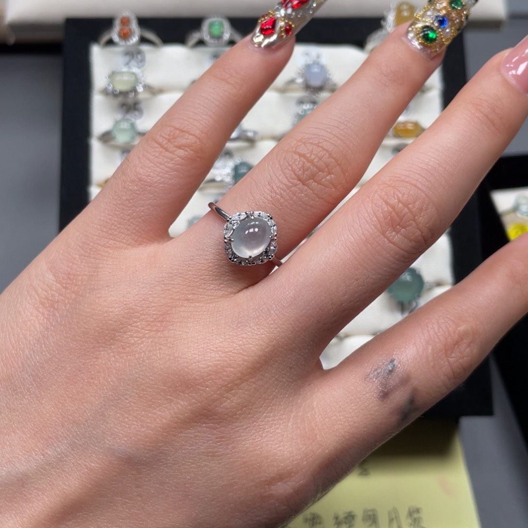 *****翡翠银S925镶嵌戒指99999180