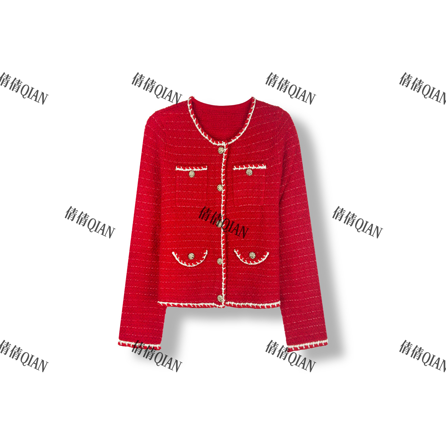 气质小香风针织衫短外套气质名媛风（M25C4842-798）