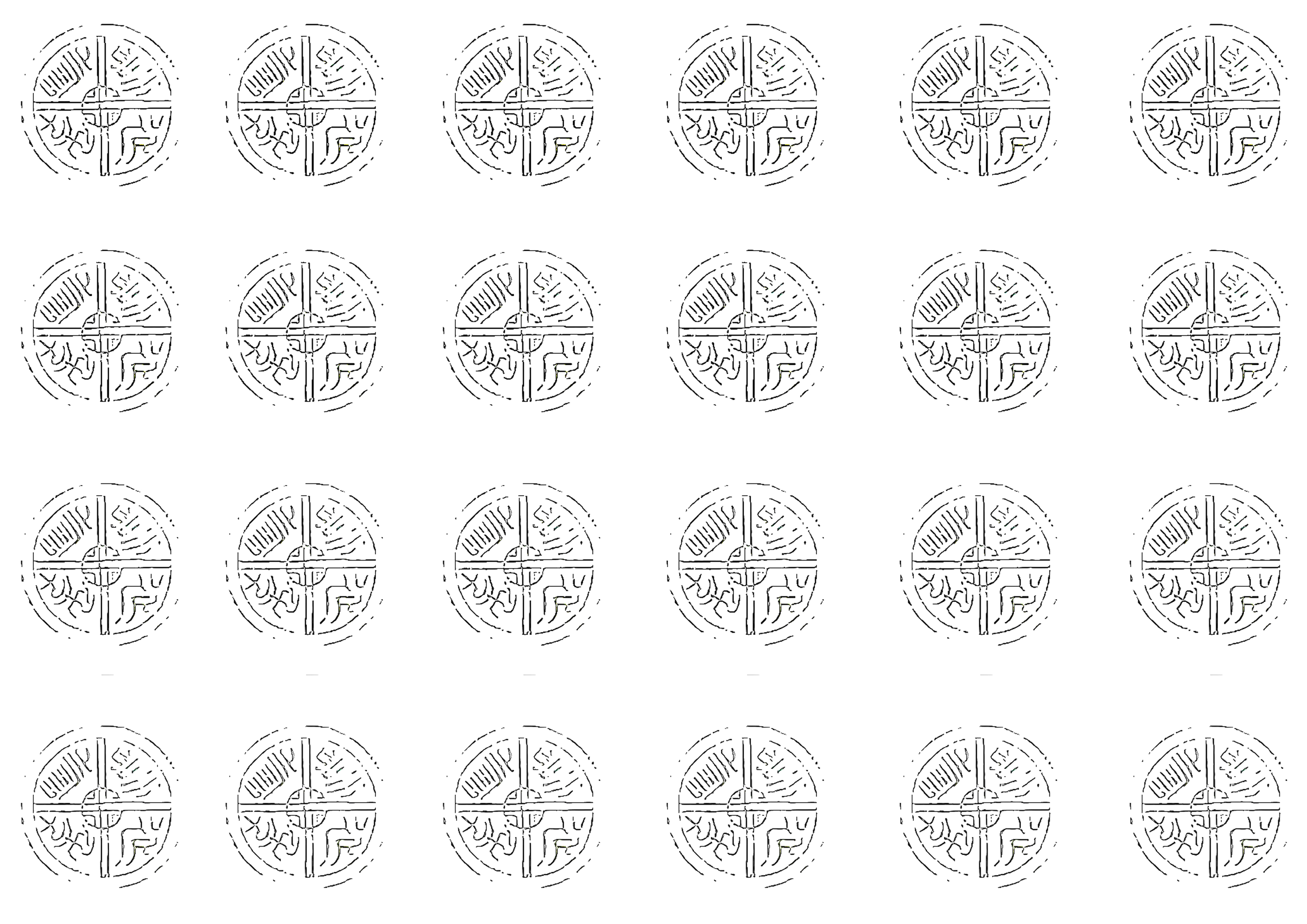 主播自用 瓦当图案纸书写流畅不洇墨