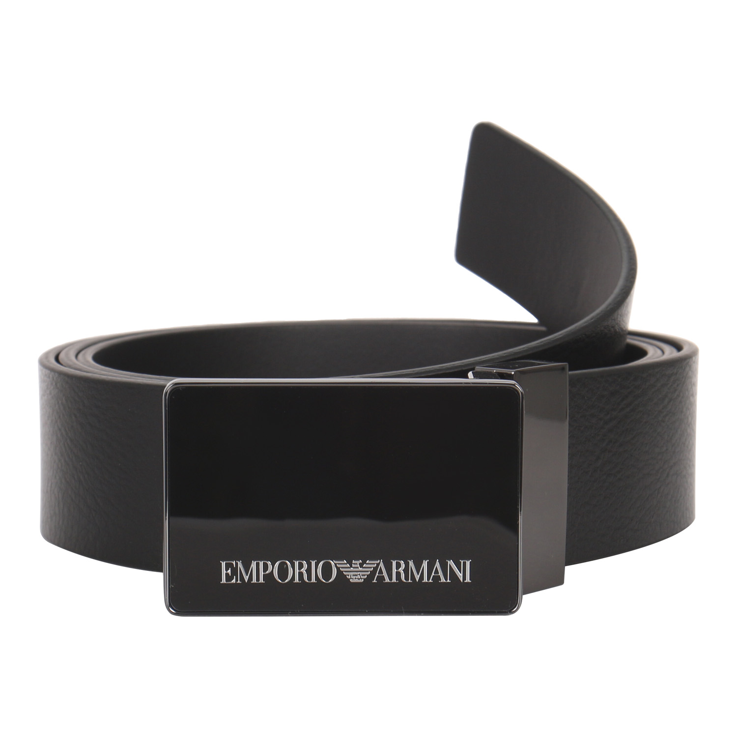 EMPORIO ARMANI 男士黑色双面3.5CM腰带 Y4S427 YTU7J 84372 