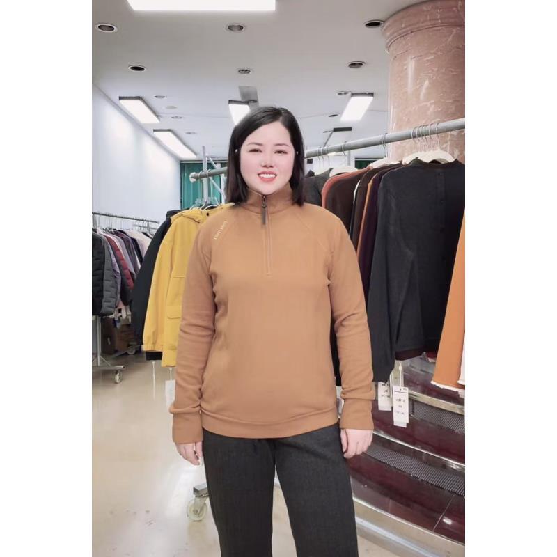 HS8925半高领套头纯色卫衣上衣时尚户外女士长袖