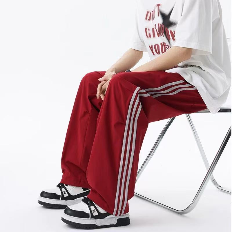 美式三条杠直筒裤夏季新款薄款速干显瘦女