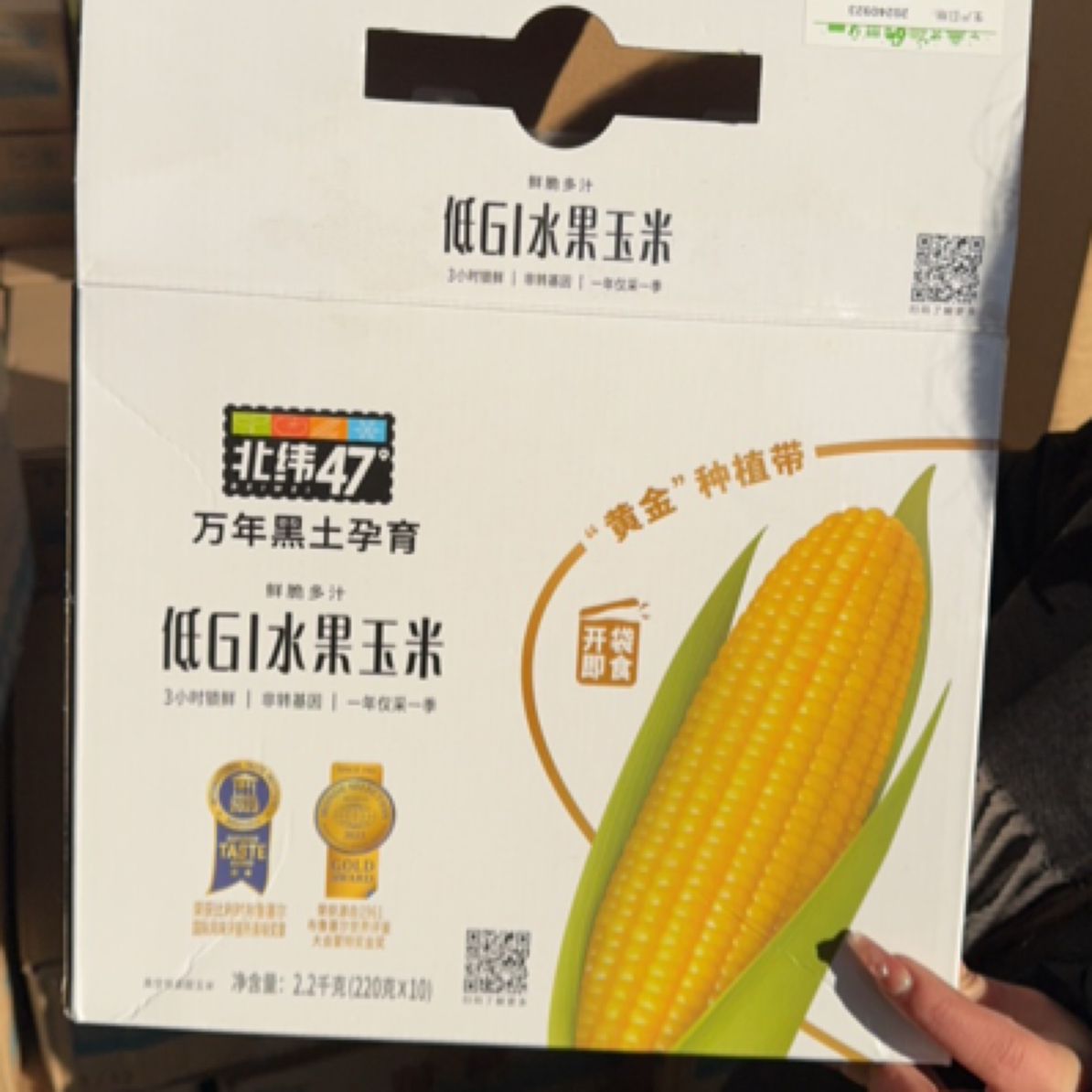 北纬47度 甜玉米 原箱十根 4.4斤