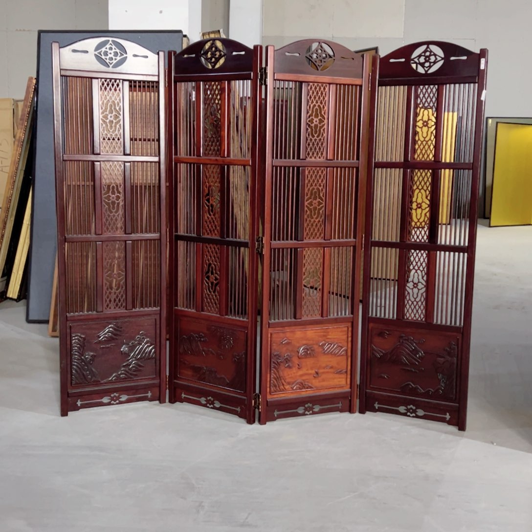 绘画屏风框画茶空间设计