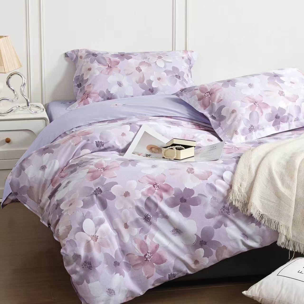 （云紫）4.5米印花手工布头大布料