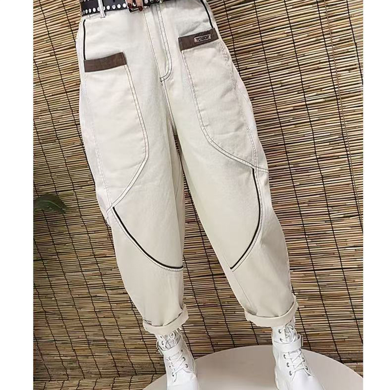 1【红人新款】定制斜边个性牛仔裤