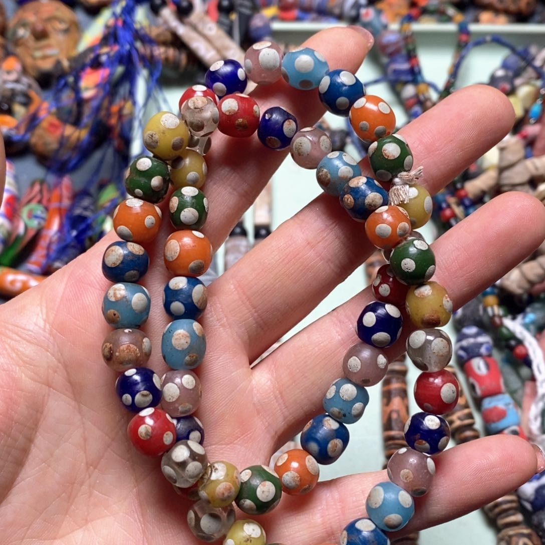 琉璃颈饰印度尼西亚波点链子