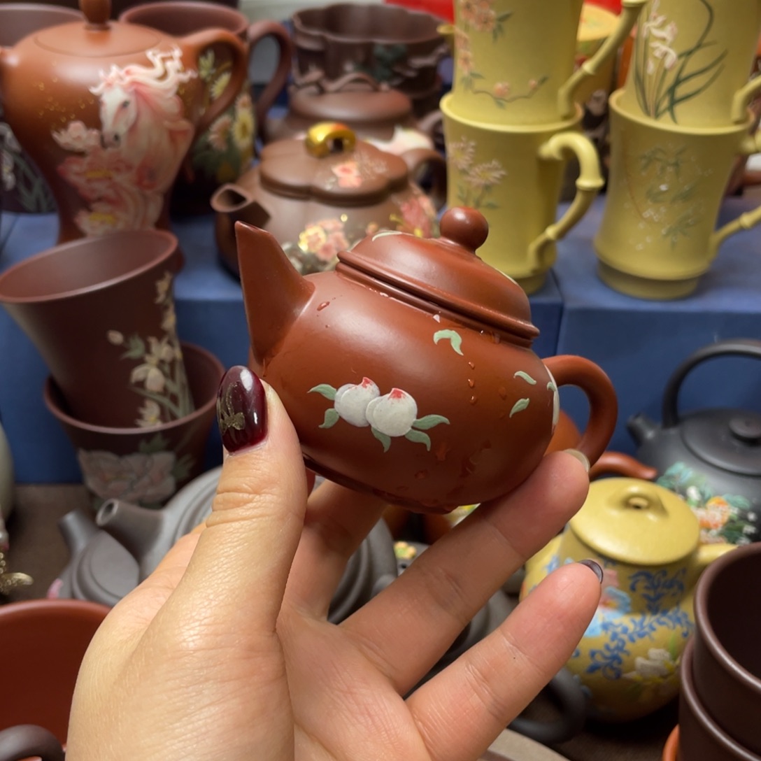 用***3红泥茶杯紫砂主人杯100cc