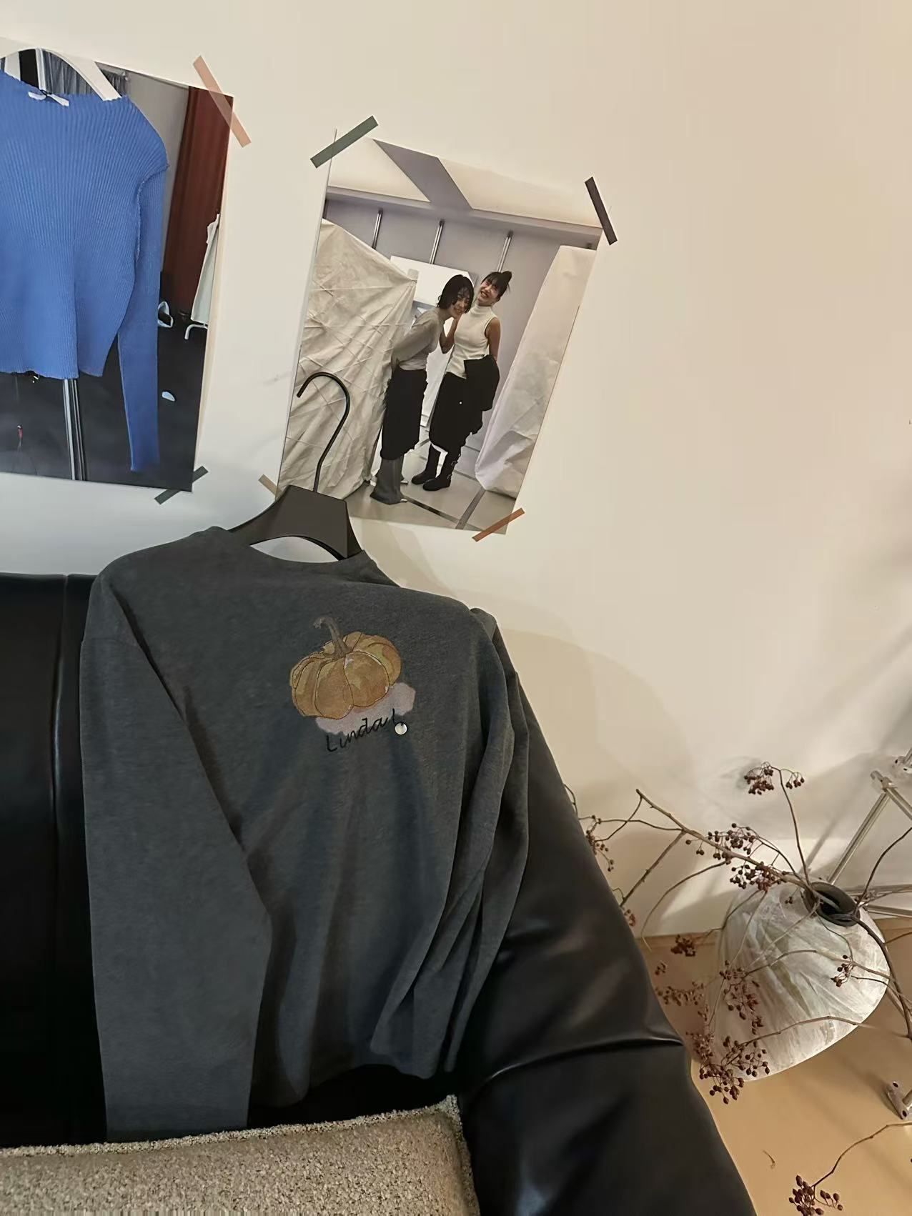 温柔瑶-Uncle Be冬季福利#韩系松弛百搭印花上衣#88377