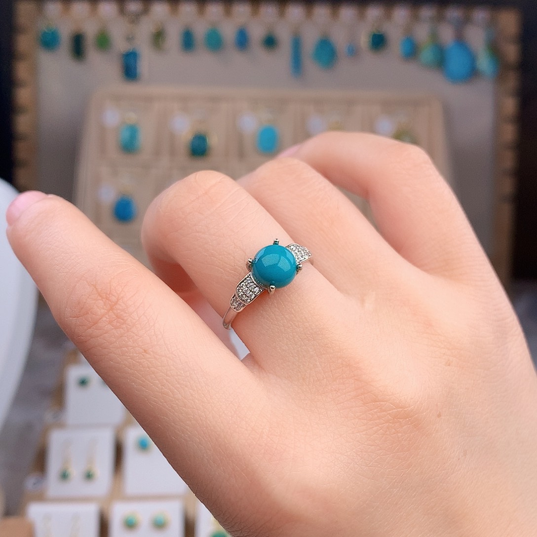 绿松石银S925镶嵌颈饰