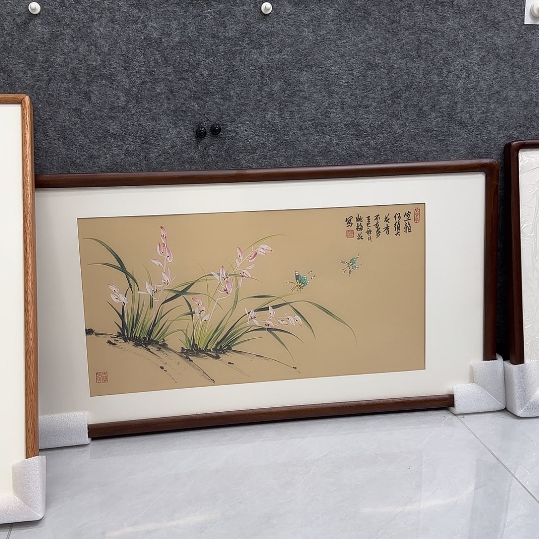 国画国画立体兰花