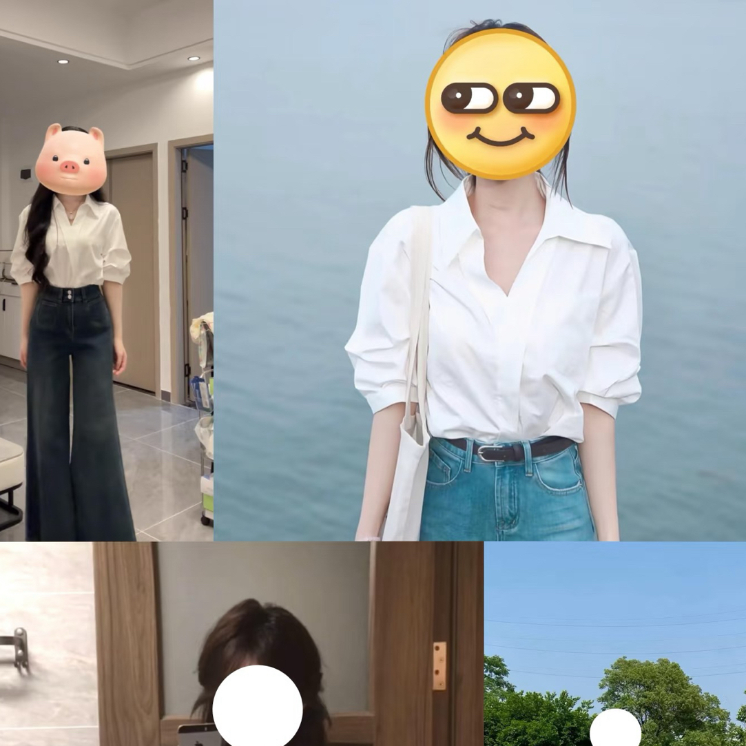 （非主图款） V领短袖衬衫夏季女款宽松百搭气质上衣