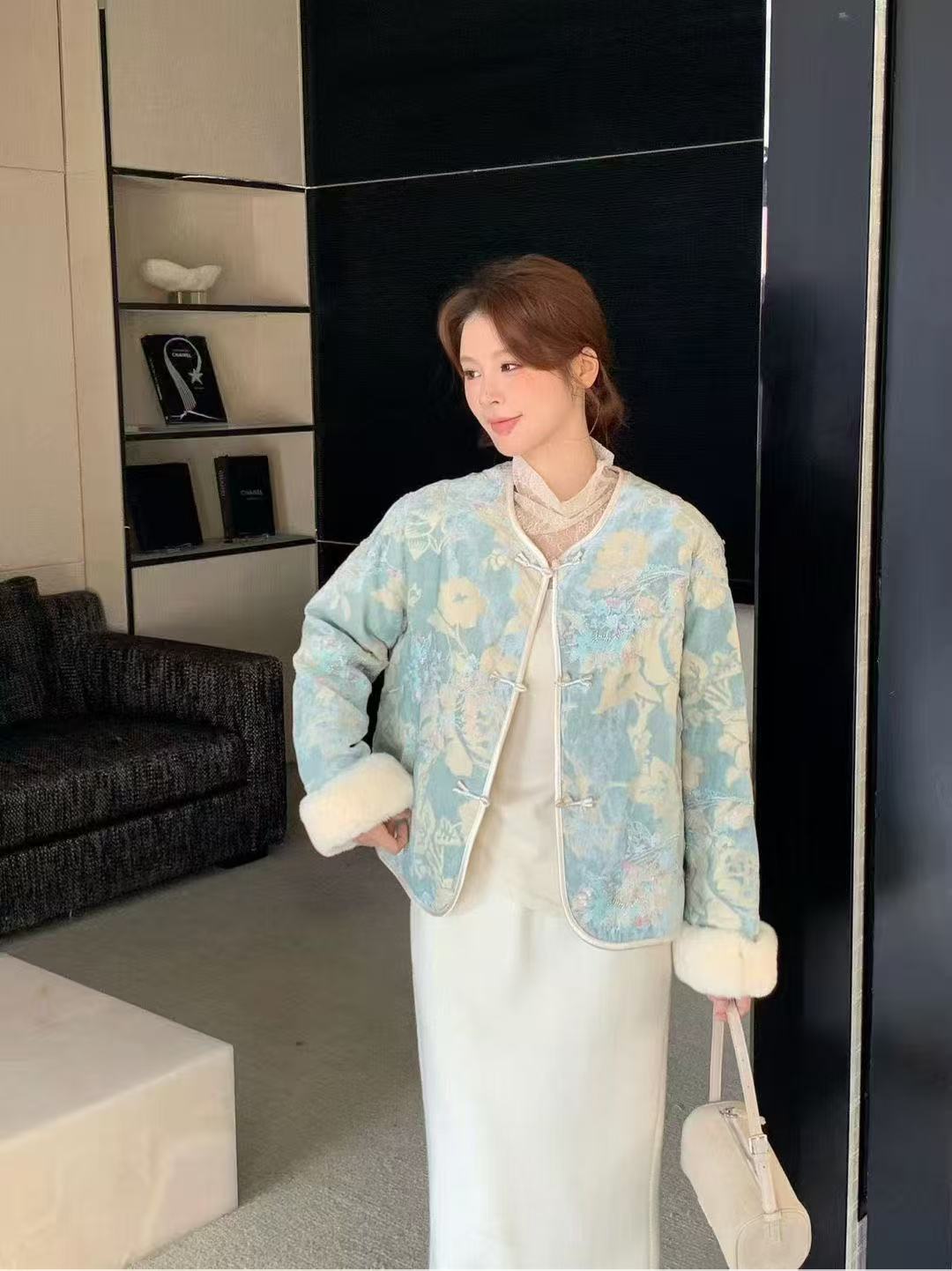 【棉服】荷香--新中式加棉设计师高定轻奢宽松休闲复古圆领国潮