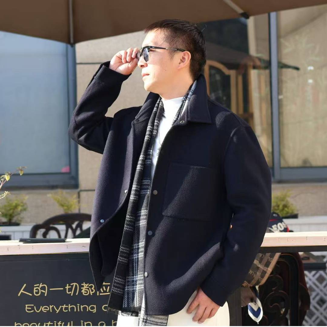 司马林枫 | 衬衫式宽松休闲双面羊毛外套男士潮流文艺阔版