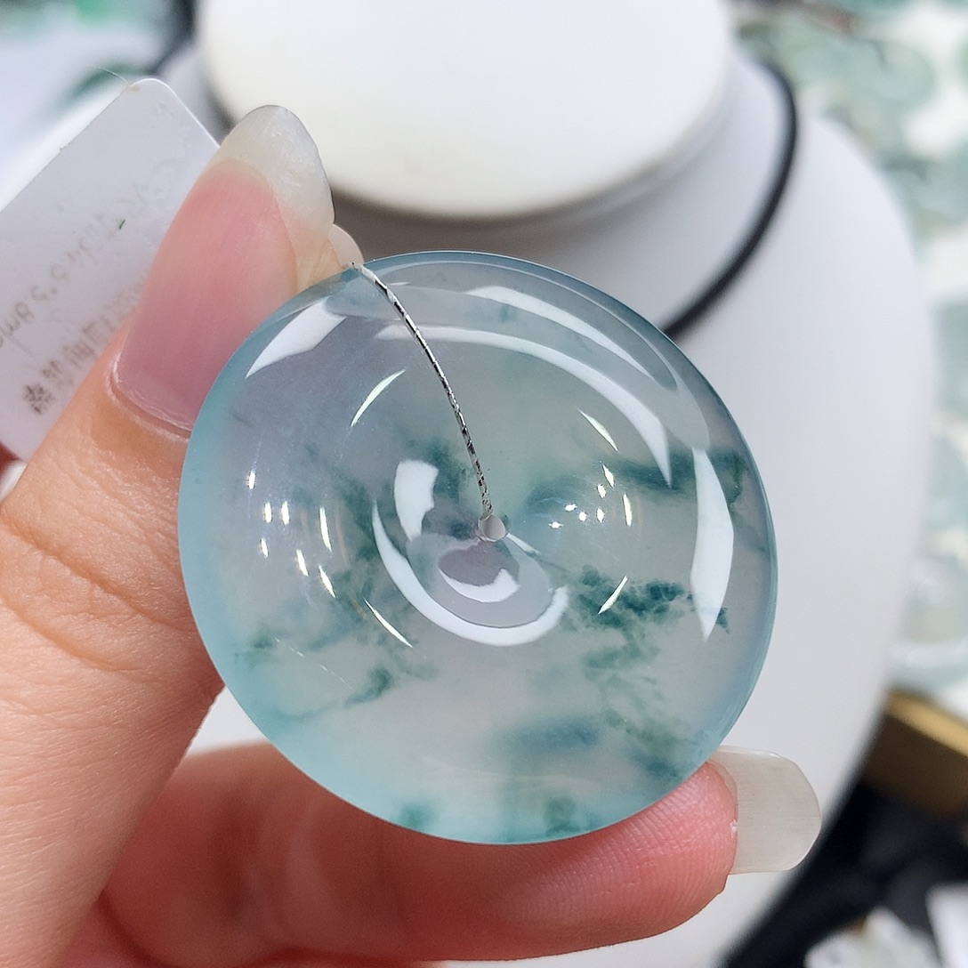 翡翠未镶嵌胸饰翡翠103，34.5/5.8