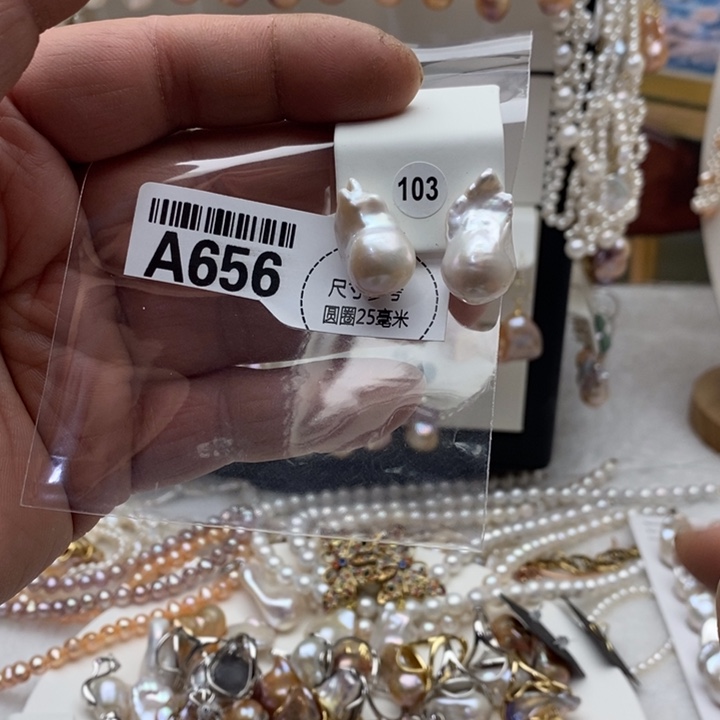 银S925镶嵌淡水珍珠颈饰656