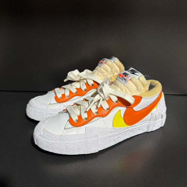 95新 maje 35.5码/sacai 联名款 白黄低帮女款板鞋