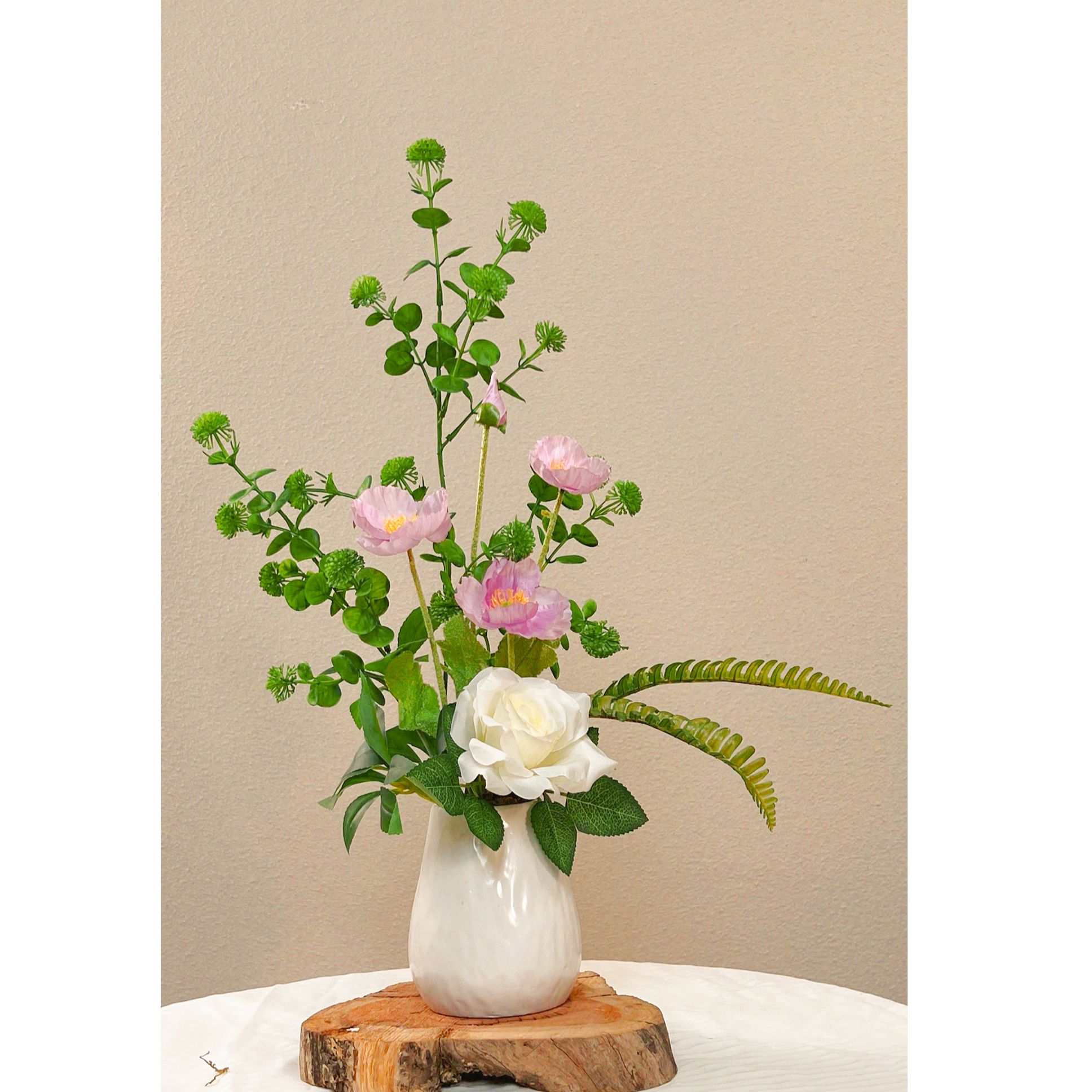 高品质仿真花假花树脂春日物语小清新艺术插花高级成品逼真