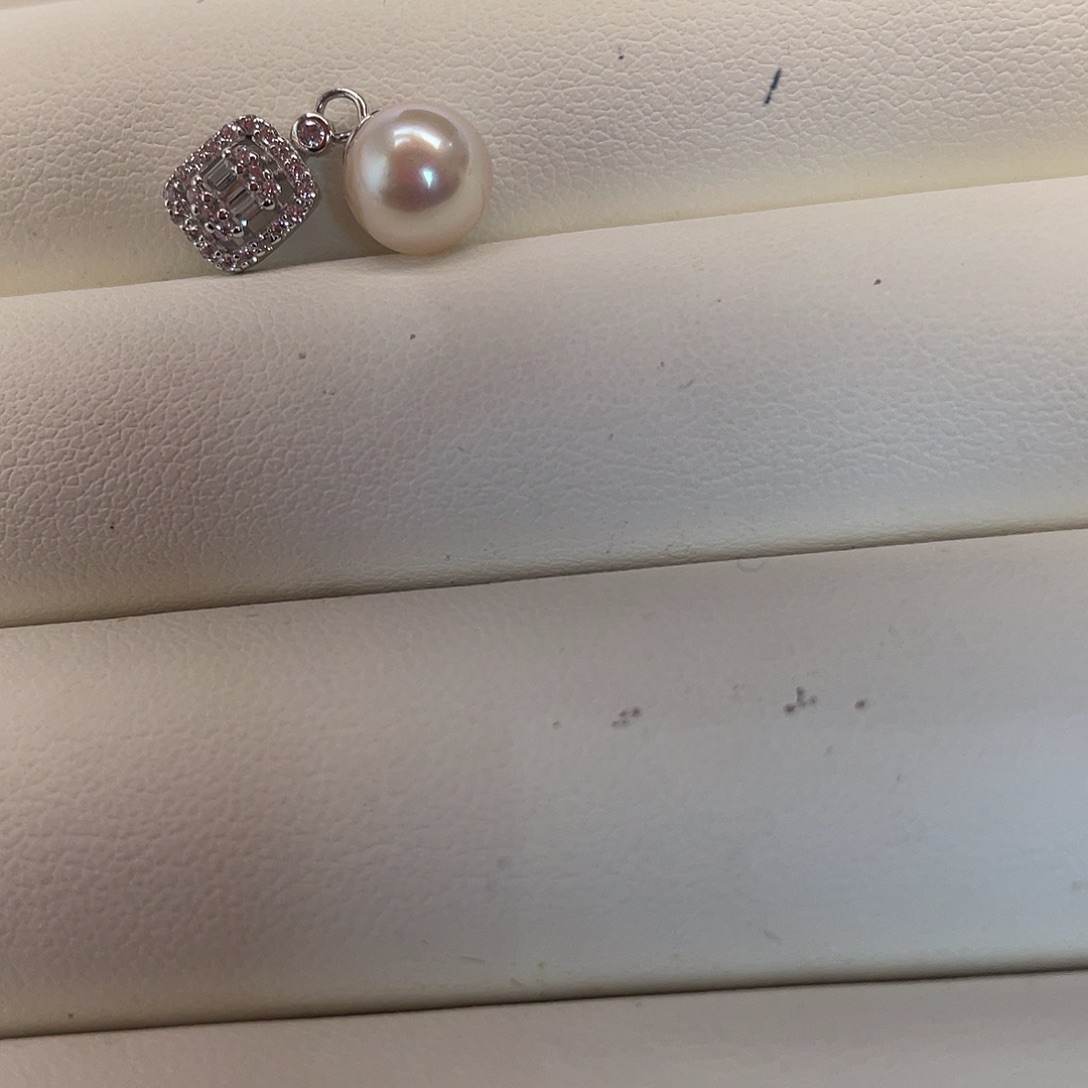 银S925镶嵌吊坠(不含链)海水珍珠