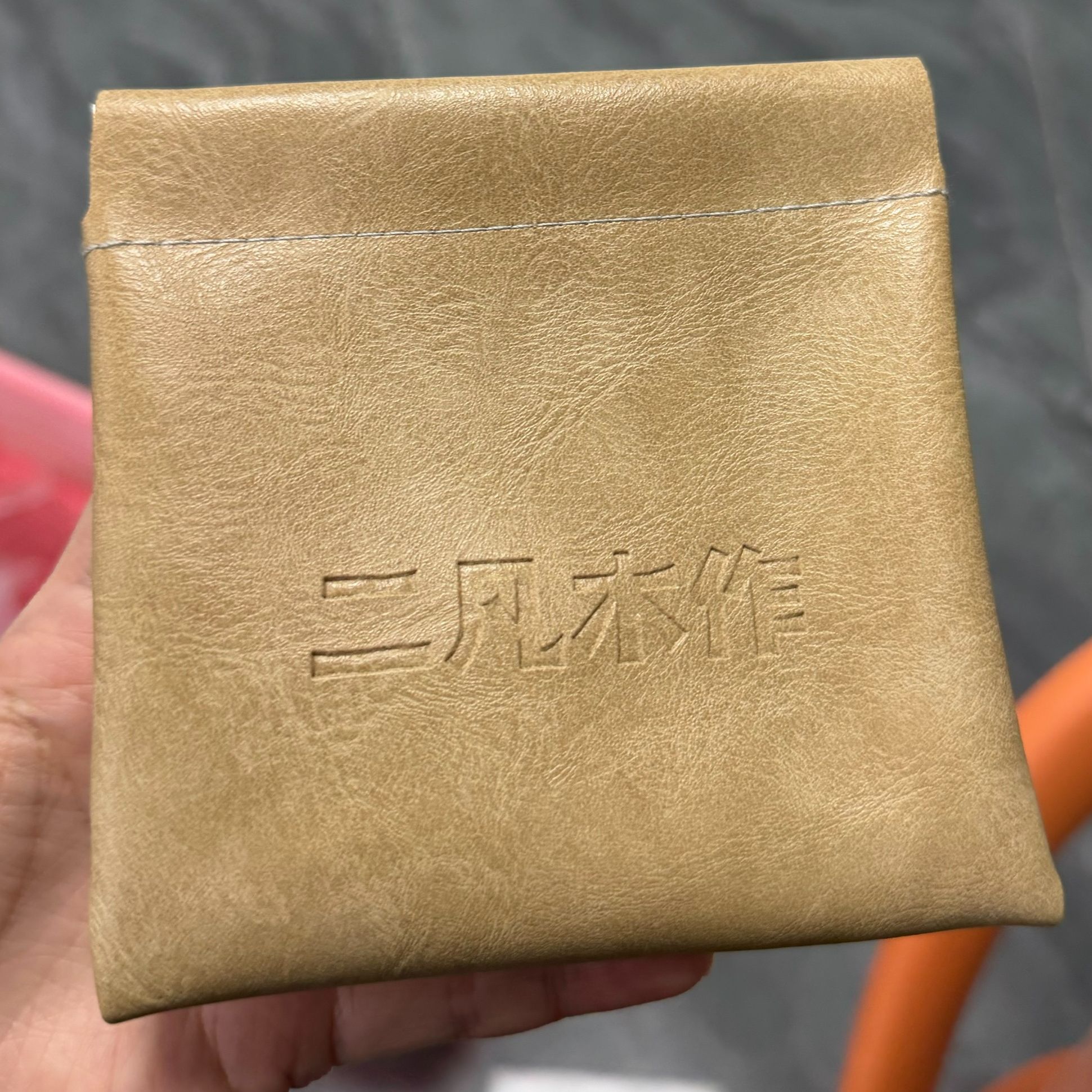 首饰袋 二凡木作定制首饰袋灰色个性收纳包首饰品饰品袋创意手工