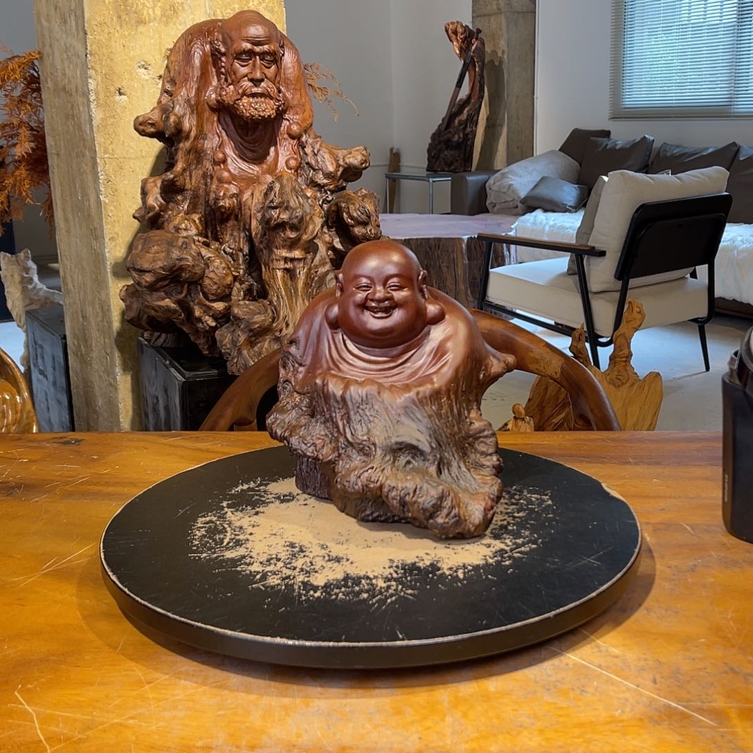 翠***）木纯手工实木摆件