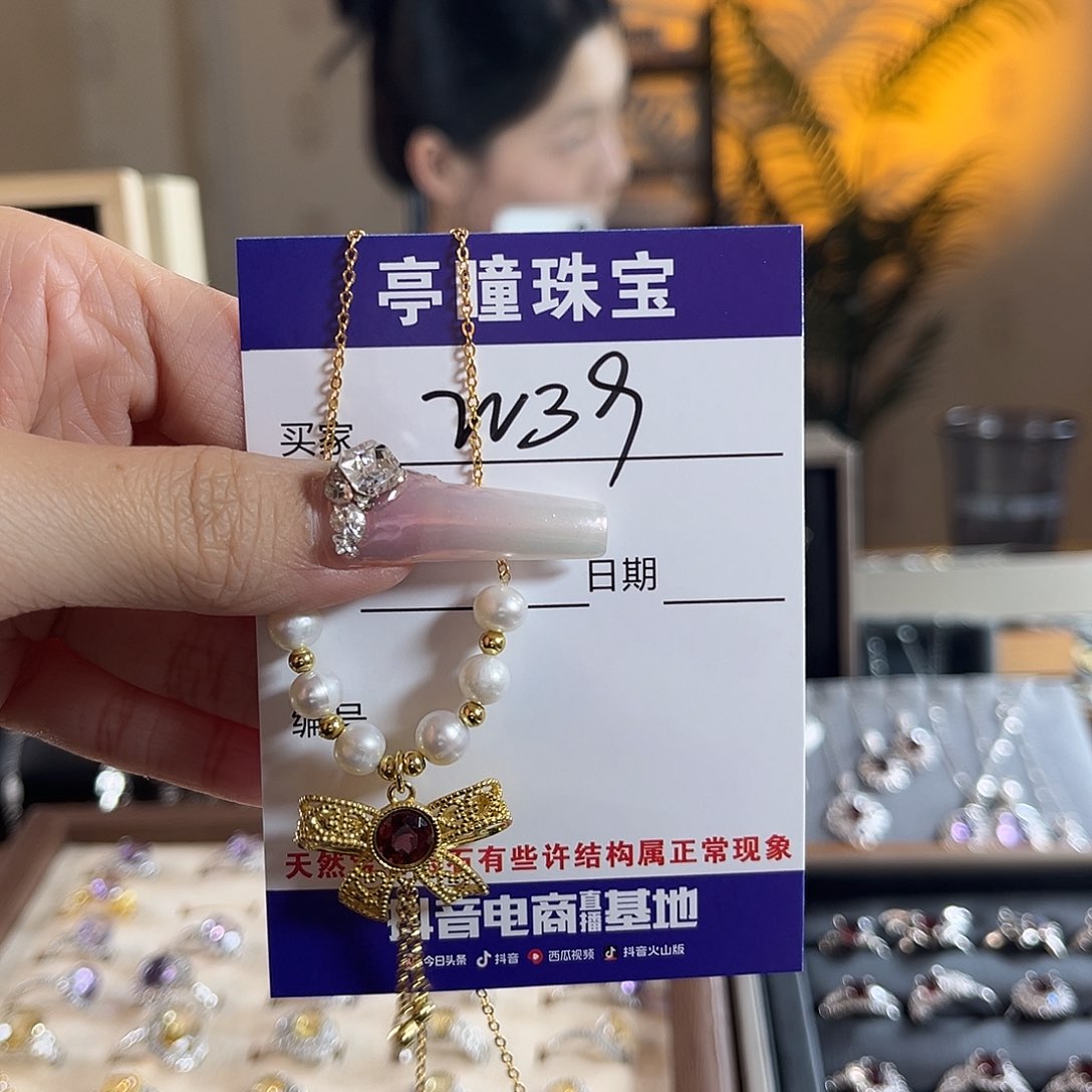 石榴石颈饰银S925镶嵌姜*