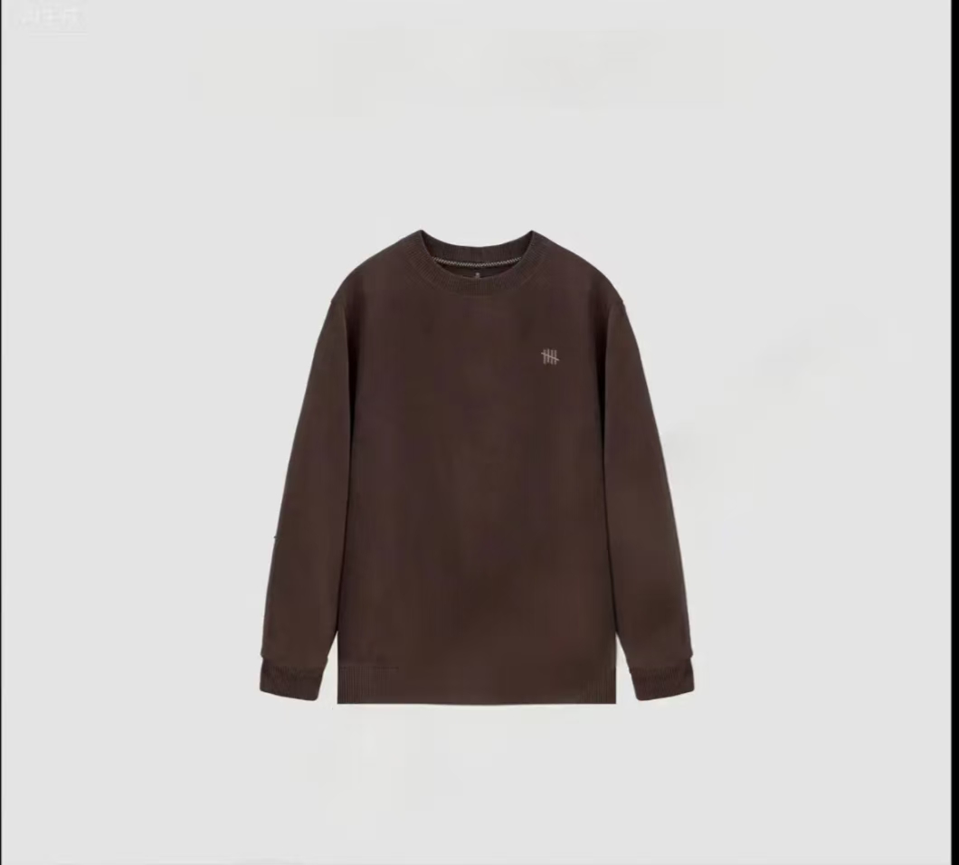 【7A抗静电，自发热,刺绣栅栏】双面奥利绒冬季刺绣卫衣，打底衫男装